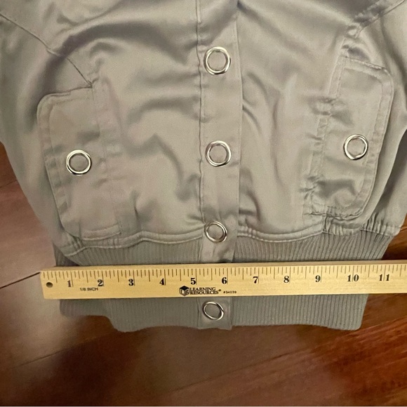 Paris Blues Silver Button-Up Crop Top - Picture 8 of 8